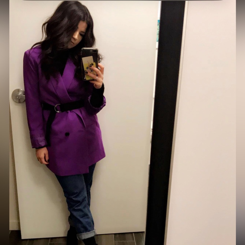 Purple oversized blazer